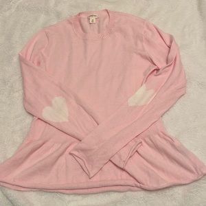 Crewcuts long sleeve sweater, hearts on elbows